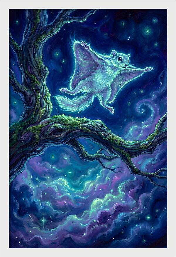 Flying Squirrel In Flight