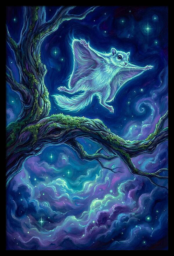 Flying Squirrel In Flight