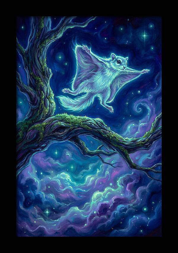 Flying Squirrel In Flight