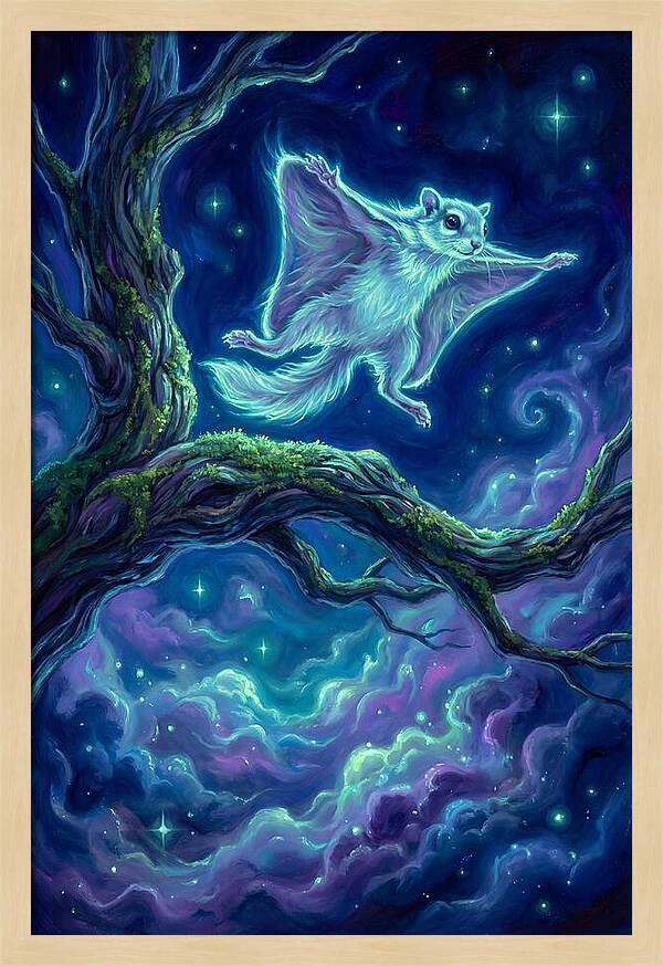 Flying Squirrel In Flight