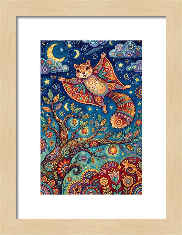 Flying Squirrel In Flight