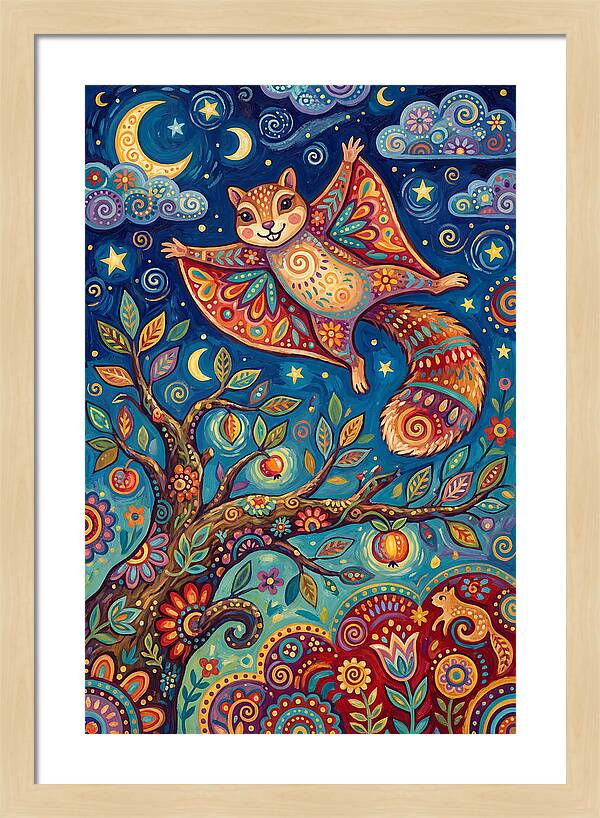 Flying Squirrel In Flight