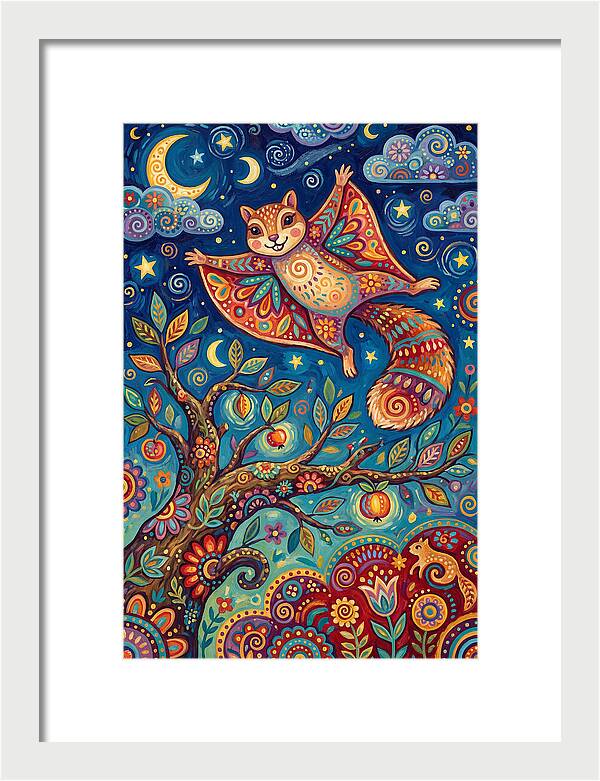Flying Squirrel In Flight