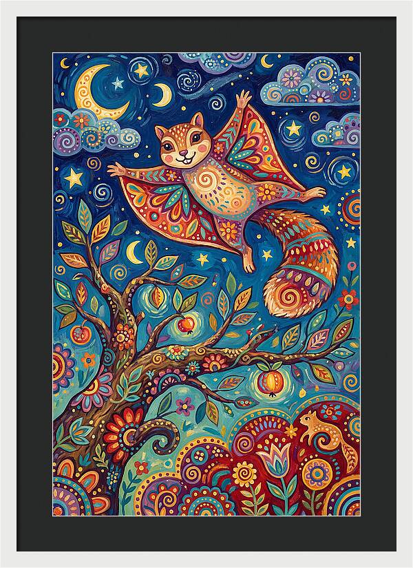 Flying Squirrel In Flight