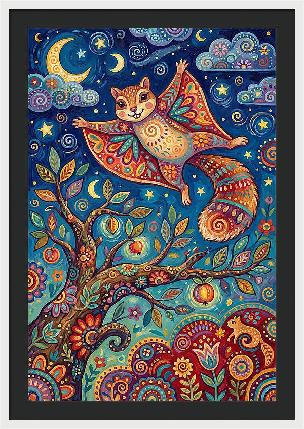 Flying Squirrel In Flight