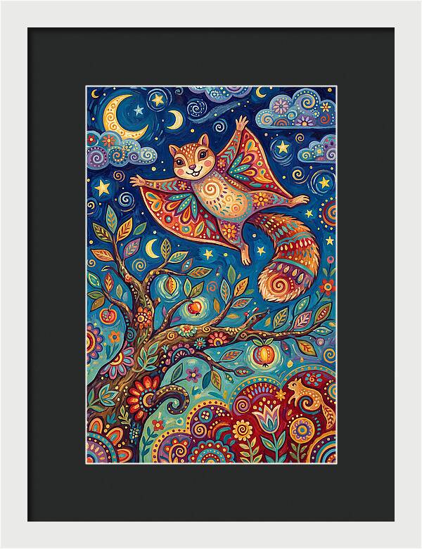 Flying Squirrel In Flight