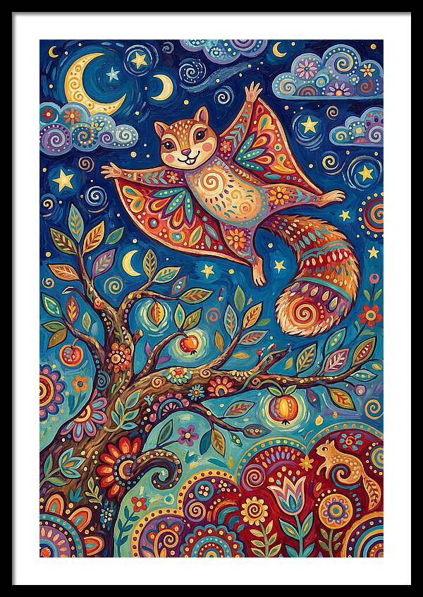 Flying Squirrel In Flight