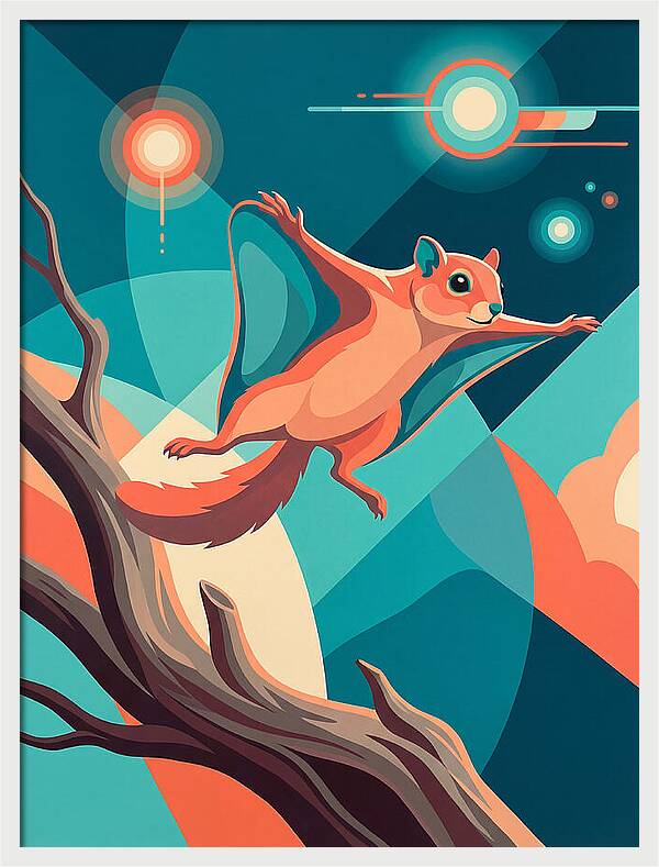 Flying Squirrel In Motion