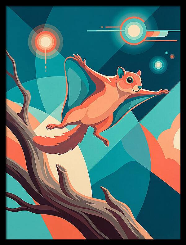 Flying Squirrel In Motion
