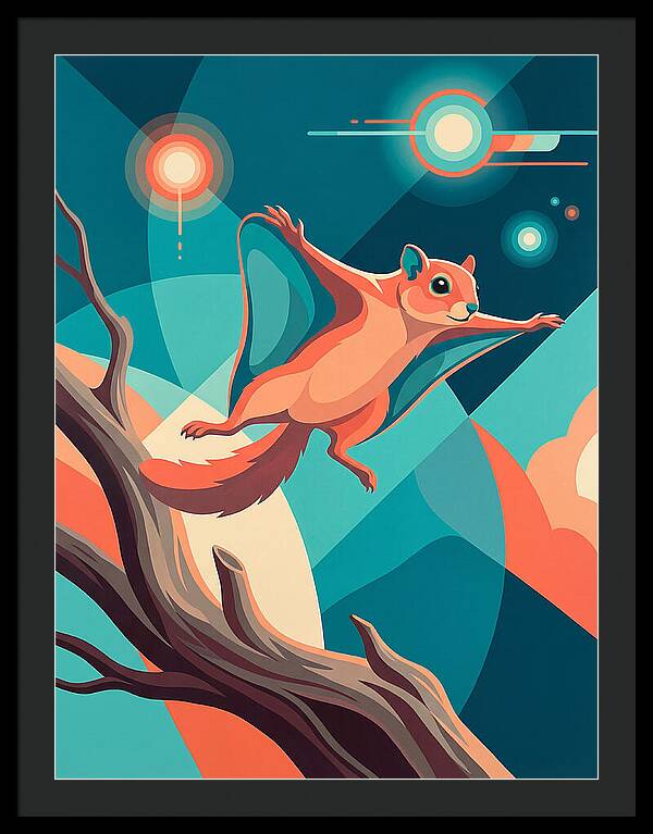 Flying Squirrel In Motion