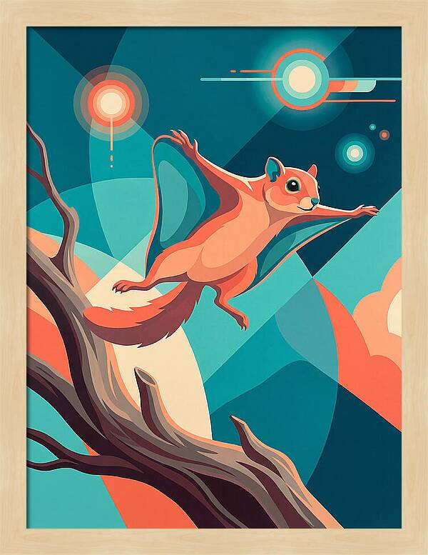 Flying Squirrel In Motion