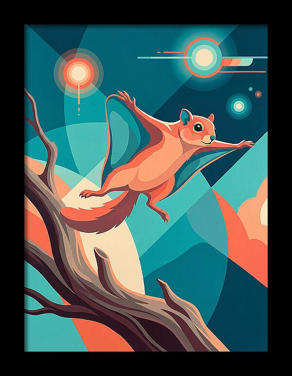 Flying Squirrel In Motion