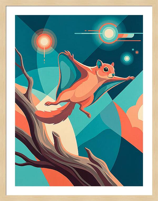 Flying Squirrel In Motion