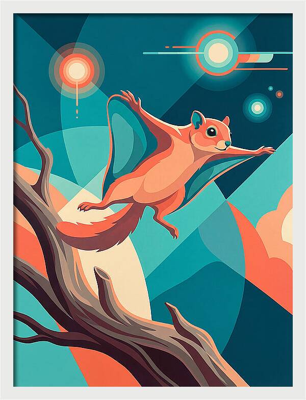 Flying Squirrel In Motion