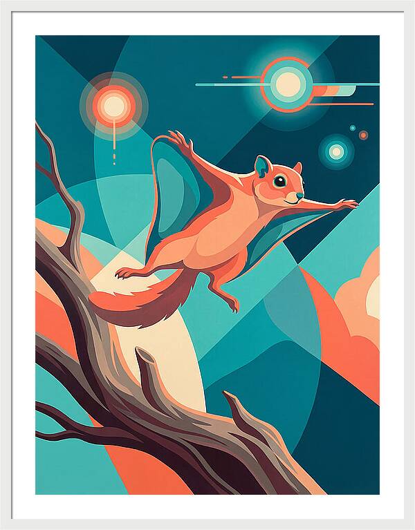 Flying Squirrel In Motion