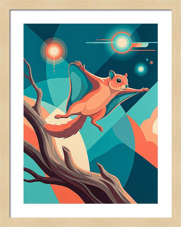 Flying Squirrel In Motion