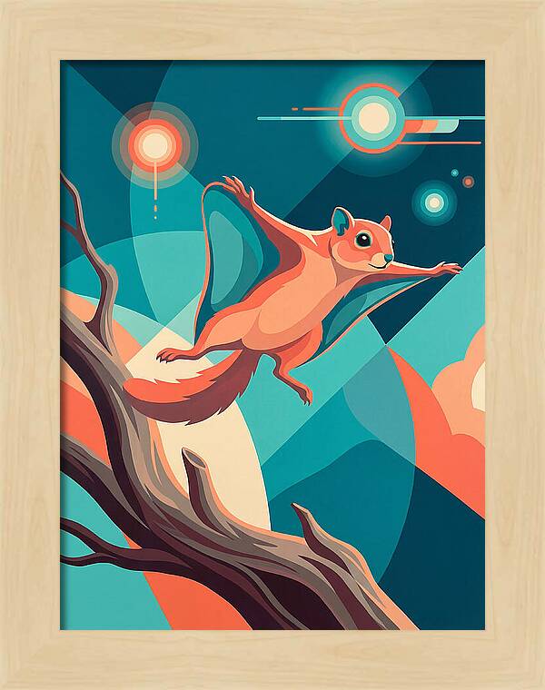 Flying Squirrel In Motion