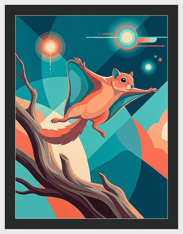 Flying Squirrel In Motion