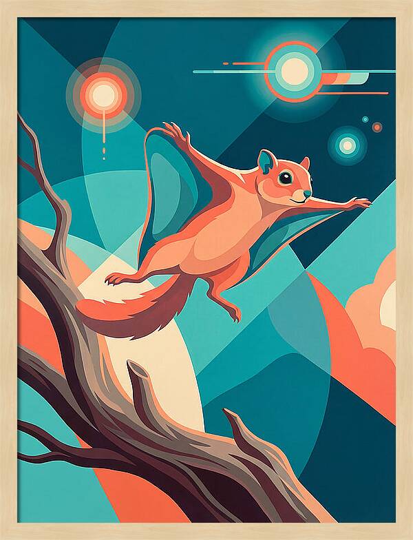 Flying Squirrel In Motion