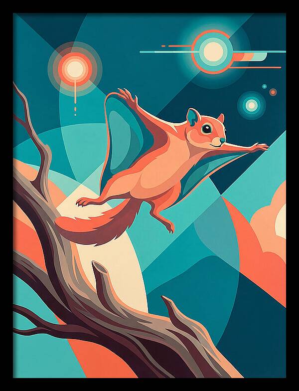 Flying Squirrel In Motion