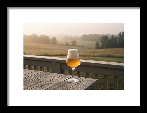 Foamy Beer Glass At Dusk