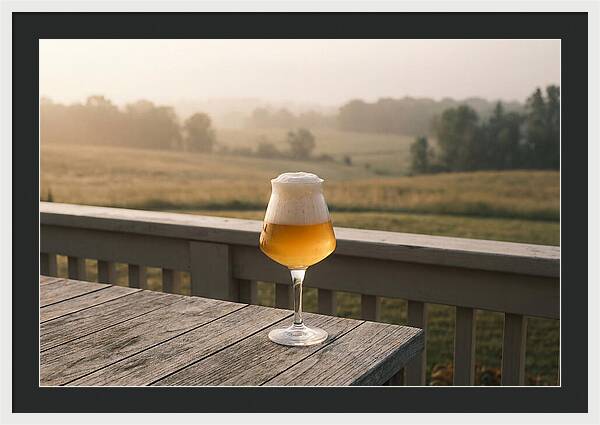 Foamy Beer Glass At Dusk