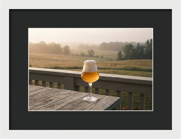 Foamy Beer Glass At Dusk