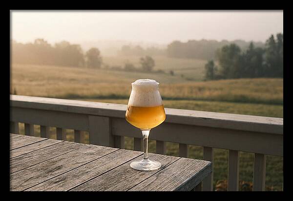 Foamy Beer Glass At Dusk