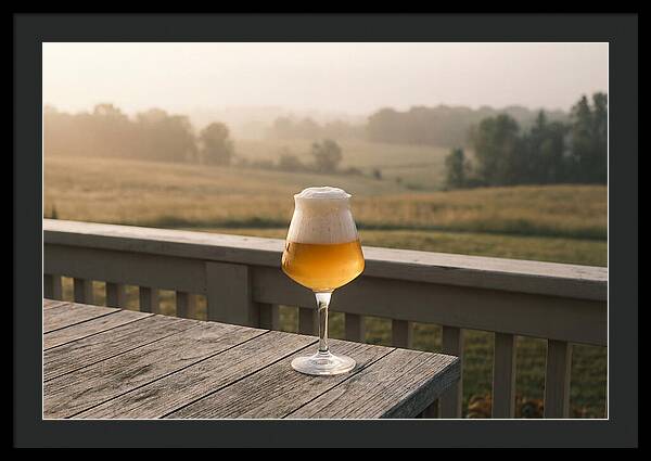Foamy Beer Glass At Dusk