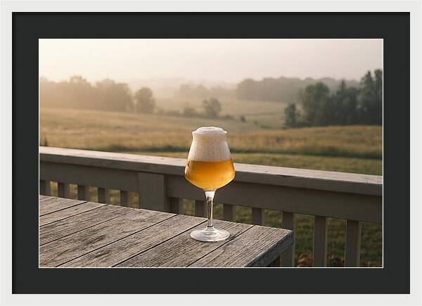 Foamy Beer Glass At Dusk