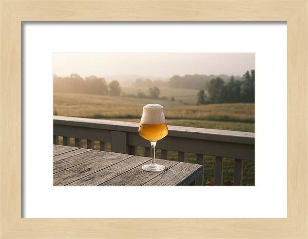 Foamy Beer Glass At Dusk
