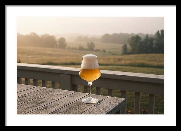 Foamy Beer Glass At Dusk