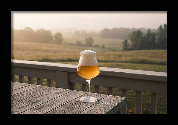 Foamy Beer Glass At Dusk