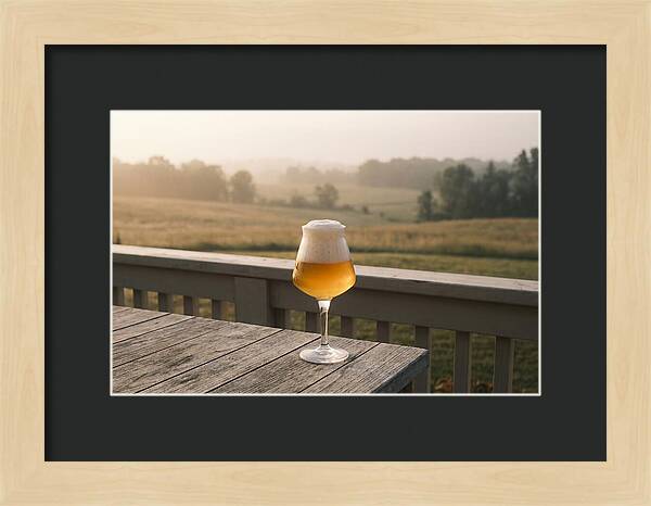 Foamy Beer Glass At Dusk