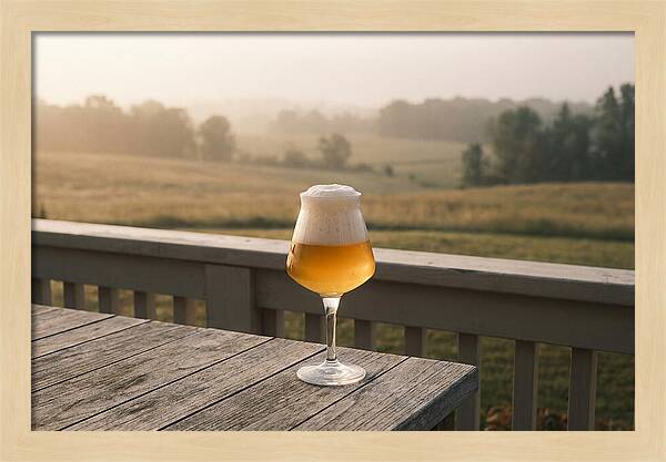 Foamy Beer Glass At Dusk