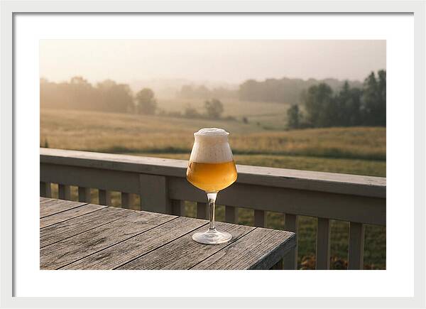 Foamy Beer Glass At Dusk