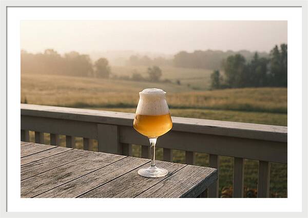 Foamy Beer Glass At Dusk