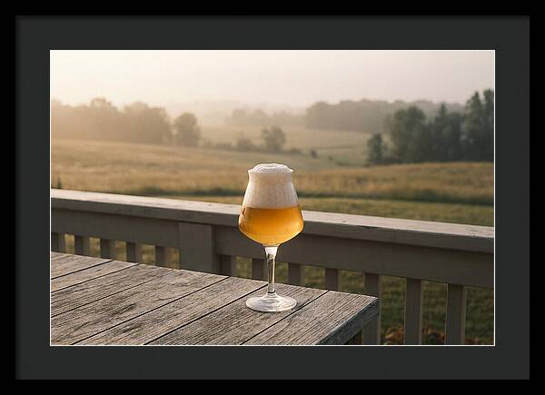 Foamy Beer Glass At Dusk