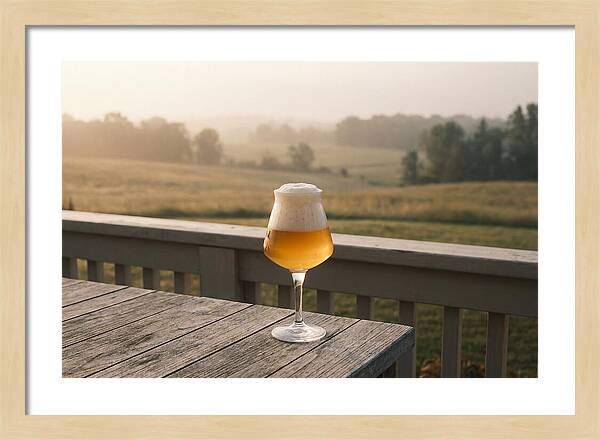 Foamy Beer Glass At Dusk