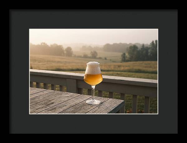 Foamy Beer Glass At Dusk