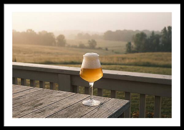 Foamy Beer Glass At Dusk