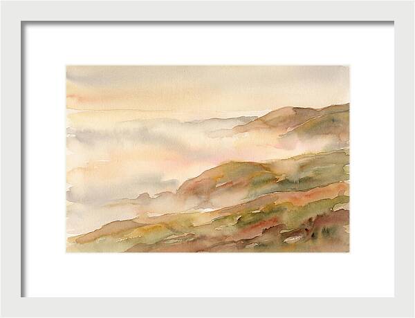 Fog Bank Rolling Over Coastal Hills