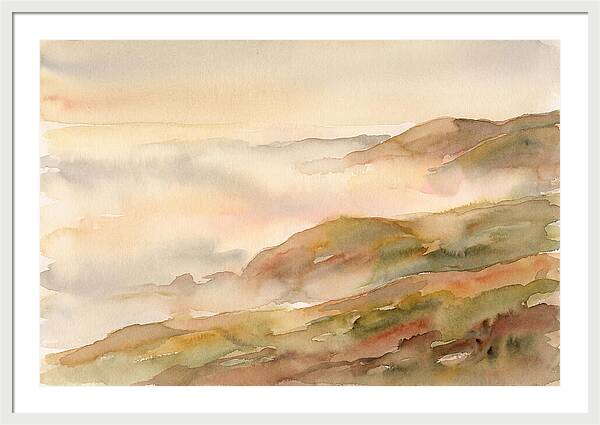 Fog Bank Rolling Over Coastal Hills