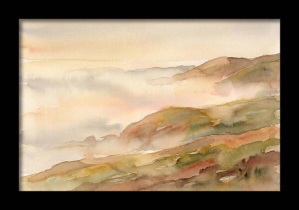 Fog Bank Rolling Over Coastal Hills