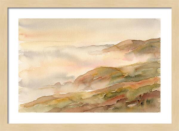 Fog Bank Rolling Over Coastal Hills