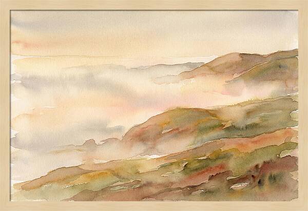 Fog Bank Rolling Over Coastal Hills