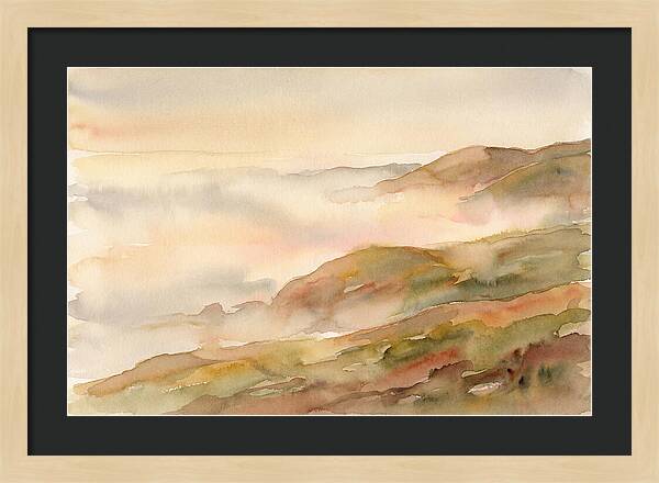 Fog Bank Rolling Over Coastal Hills