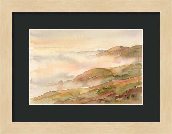 Fog Bank Rolling Over Coastal Hills