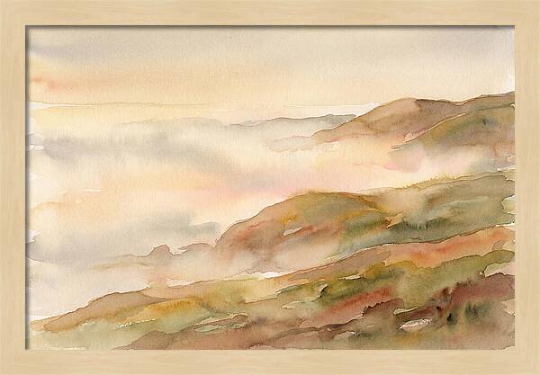 Fog Bank Rolling Over Coastal Hills