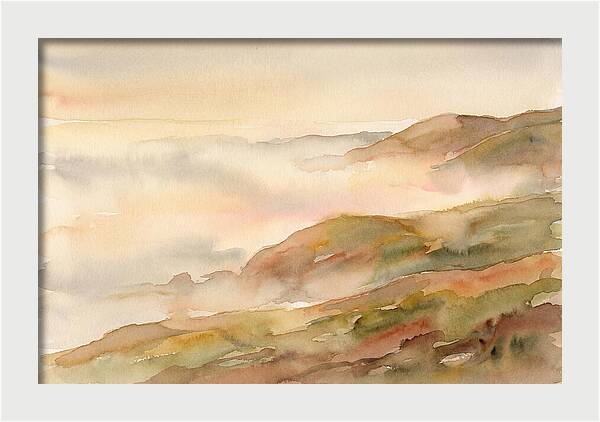 Fog Bank Rolling Over Coastal Hills